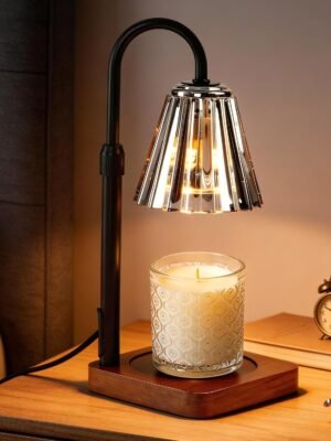 Black Candle Warmer Lamp with Timer Dimmer Adjustable Height, Birthday Gifts for Women Mom Sister Her, Office Room Home Decor, Vintage Wax Warmer House Warming Gifts