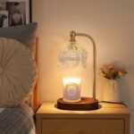 Candle Warmer Lamp with Timer Dimmable,Antique Brass Candle Lamp,Wax Melt Warmer Light for Jar Candles,Mother's Day\/Birthday Gifts for Mom\/Wife,Home Decor Lamp,with 2 Bulbs