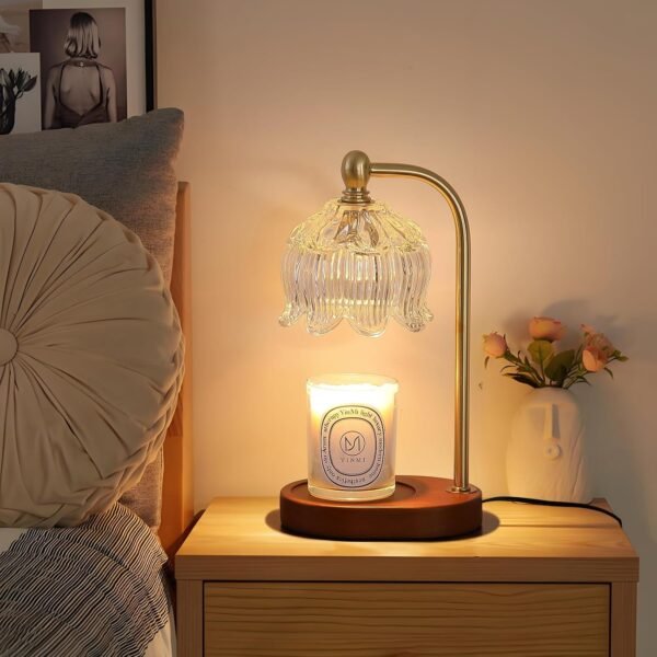 Candle Warmer Lamp with Timer Dimmable,Antique Brass Candle Lamp,Wax Melt Warmer Light for Jar Candles,Mother's Day\/Birthday Gifts for Mom\/Wife,Home Decor Lamp,with 2 Bulbs