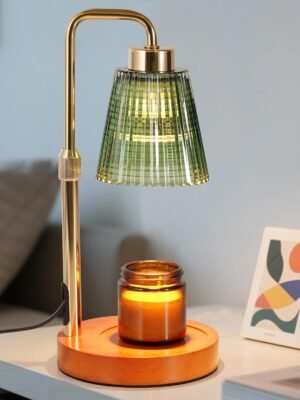 Green Candle Warmer Lamp with Cycle Timer, Birthday Gifts for Women Mom Her, House Warming Gifts New Home Room Decor, Wax Melt Warmer for Jar Candles with 2 Bulbs