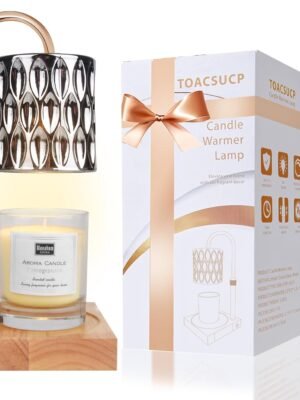 Candle Warmer Lamp with 3 Bulbs, Adjustable Height Dimmable Candle Warmer with Timer, Compatible with Large Jar Candles, Candle Lamp with Charming Gift Box Ribbon for Her\/Him