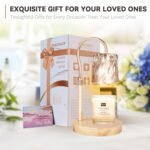 Candle Warmer Lamp with 3 Bulbs, Adjustable Height Dimmable Candle Warmer with Timer, Compatible with Large Jar Candles, Candle Lamp with Charming Gift Box for Her\/Him