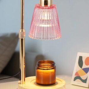 GODONLIF Pink Candle Warmer Lamp with Cycle Timer, Birthday Gifts for Women Mom Her, House Warming Gifts New Home Room Decor, Wax Melt Warmer for Jar Candles with 2 Bulbs