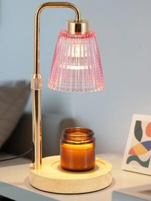 Pink Candle Warmer Lamp with Cycle Timer, Birthday Gifts for Women Mom Her, House Warming Gifts New Home Room Decor, Wax Melt Warmer for Jar Candles with 2 Bulbs