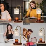 Candle Warmer Lamp with Dimmer and Timer,Home Decor Lamp for Scented Jar,Antique Brass Electric Wax Melt Warmer,Mother's Day\/Birthday\/Christmas Gifts for Mom\/Wife,Adjustable Height,with 2 Bulbs