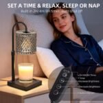YAYIT Candle Warmer Lamp with Timer Dimmer Adjustable Height, Candle Warmer with 2 Bulbs for Jar Candles, Home Decor, for Women Birthday