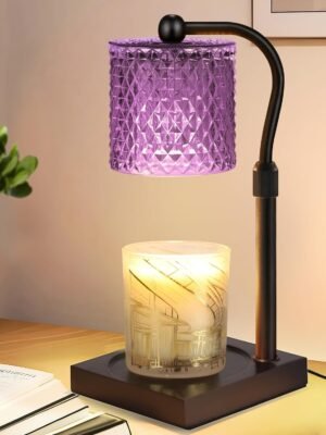 Candle Warmer Lamp with Timer Dimmer Adjustable Height, White Elephant Gifts for Women, House Warming New Home Decor Gifts for Mom, Electric Wax Warmer for Jar Candles, Purple