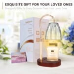 Candle Warmer Lamp with 3 Bulbs, Adjustable Height Dimmable Candle Warmer with Timer, Compatible with Large Jar Candles, Candle Lamp with Charming Gift Box for Her\/Him