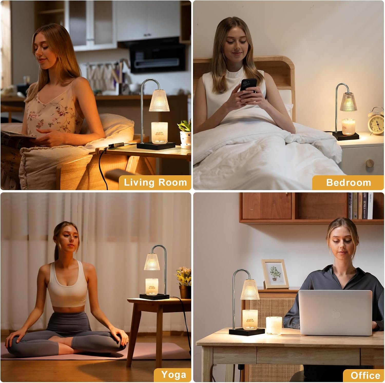 Hong-in Candle Warmer Lamp with Timer Dimmer,House Warming Gifts New Home Room Decor,Birthday Gifts for Women Mom Sister,Modern Wax Warmer for Scented Wax Jar Candles - Image 7