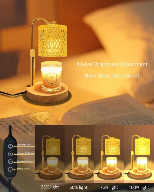 Candle Warmer Lamp with Timer Dimmer Adjustable Height, Birthday Gifts for Women, Candle Warmer for Jar Candles House Warming Gifts New Home Decor