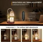 Candle Warmer Lamp with 3 Bulbs, Adjustable Height Dimmable Candle Warmer with Timer, Compatible with Large Jar Candles, Candle Lamp with Charming Gift Box Ribbon for Her\/Him