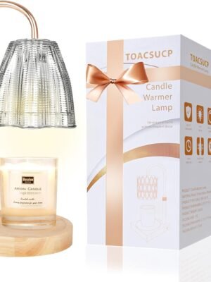 Candle Warmer Lamp with 3 Bulbs, Adjustable Height Dimmable Candle Warmer with Timer, Compatible with Large Jar Candles, Candle Lamp with Charming Gift Box for Her\/Him
