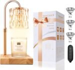 Candle Warmer Lamp with 3 Bulbs, Adjustable Height Dimmable Candle Warmer with Timer, Candle Lamp with Charming Gift Box Ribbon,Birthday Gifts for Women Mom, House Warming Gifts New Home Decor
