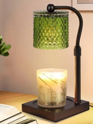 Candle Warmer Lamp with Timer Dimmer Adjustable Height, Birthday Gifts for Women, House Warming New Home Decor Gifts for Mom, Electric Wax Warmer for Jar Candles, Green