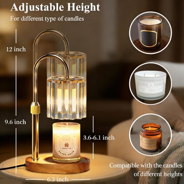 Candle Warmer Lamp, with Timer Dimmer Adjustable Height, Home Decor, Room Decor, Wax Melt Warmer for Candles, Gifts for Mom, Gifts for Mother's Day, Birthday Gifts for Women