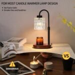 Black Candle Warmer Lamp with Dimmer and Timer,Home Decor Lamp for Scented Jar,Electric Wax Melt Warmer,Mother's Day\/Birthday\/Christmas Gifts for Mom\/Wife,Adjustable Height,with 2 Bulbs