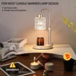 Gold Candle Warmer Lamp with Dimmer and Timer,Home Decor Lamp for Scented Jar,Electric Wax Melt Warmer,Mother's Day\/Birthday\/Christmas Gifts for Mom\/Wife,Adjustable Height,with 2 Bulbs