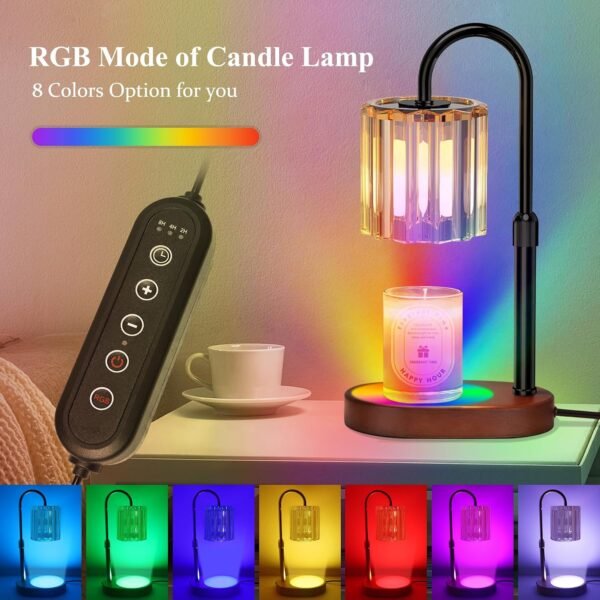 Candle Warmer Lamp with Timer, with LED Color Lights, Dimmable, Adjustable Height, House Warming Gifts New Home Decor, Gifts for Women Mom for Birthday Mothers Day Thanksgiving Day Christmas