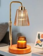 Gold Candle Warmer Lamp with Cycle Timer, Birthday Gifts for Women Mom Her, House Warming Gifts New Home Room Decor, Wax Melt Warmer for Jar Candles with 2 Bulbs
