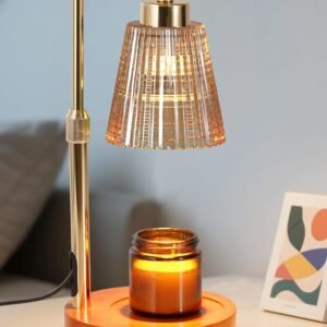 GODONLIF Gold Candle Warmer Lamp with Cycle Timer, Birthday Gifts for Women Mom Her, House Warming Gifts New Home Room Decor, Wax Melt Warmer for Jar Candles with 2 Bulbs