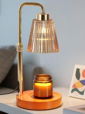 Gold Candle Warmer Lamp with Cycle Timer, Birthday Gifts for Women Mom Her, House Warming Gifts New Home Room Decor, Wax Melt Warmer for Jar Candles with 2 Bulbs