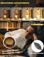 Gold Candle Warmer Lamp with Cycle Timer, Birthday Gifts for Women Mom Her, House Warming Gifts New Home Room Decor, Wax Melt Warmer for Jar Candles with 2 Bulbs