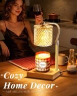 Candle Warmer Lamp with Timer Dimmer Adjustable Height, Mothers Day Gifts for Mom, Birthday Gifts for Women, House Warming New Home Decor, Electric Wax Warmer for Jar Candles, Gold