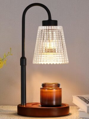 Black Candle Warmer Lamp WithTimer and Dimmer,Fragrance Electric Wax Melt Warmer with 2 Bulbs,Scented Jar Lamp,Mother's Day\/Birthday\/Gifts Christmas for Mom\/Wife,Home Decor,Adjustable Height