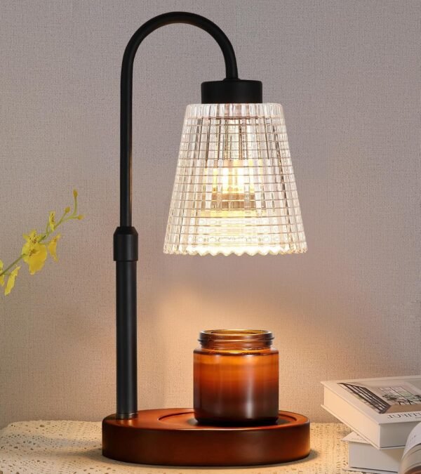Black Candle Warmer Lamp WithTimer and Dimmer,Fragrance Electric Wax Melt Warmer with 2 Bulbs,Scented Jar Lamp,Mother's Day\/Birthday\/Gifts Christmas for Mom\/Wife,Home Decor,Adjustable Height