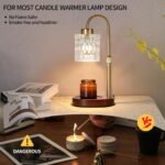 Candle Warmer Lamp with Dimmer and Timer,Home Decor Lamp for Scented Jar,Antique Brass Electric Wax Melt Warmer,Mother's Day\/Birthday\/Christmas Gifts for Mom\/Wife,Adjustable Height,with 2 Bulbs