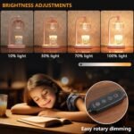 Pink Candle Warmer Lamp with Timer and Dimmer,Gifts for Mom\/Wife, Melt Wax Warmer Lamp with 2 Bulbs for Candle Jars House Warming New Home Decor