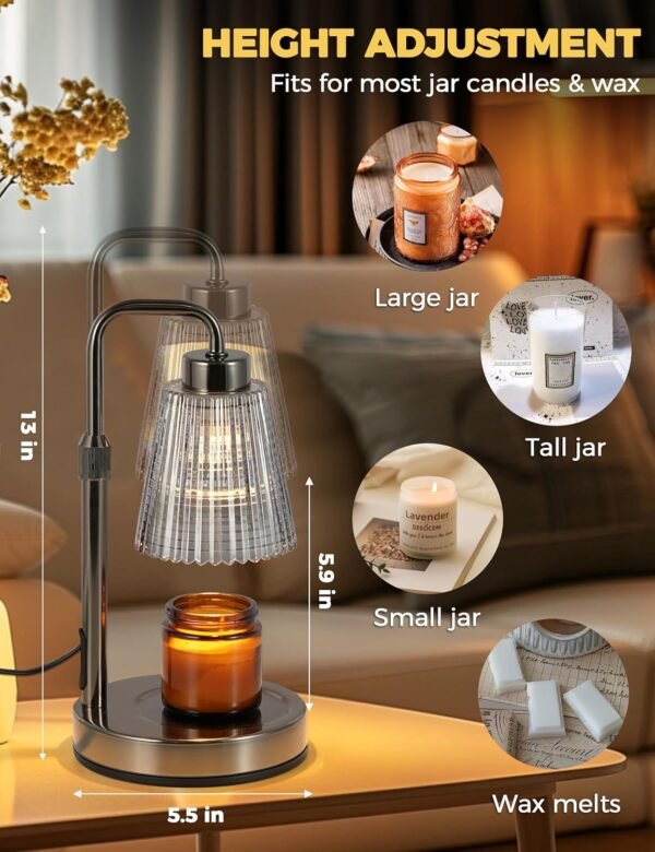 Warmer Lamp with Cycle Timer, Birthday Gifts for Women Mom Her, House Warming Gifts New Home Room Decor, Wax Melt Warmer for Jar Candles with 2 Bulbs
