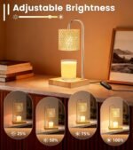 Candle Warmer Lamp with Timer Dimmer, Birthday Gifts for Women Mom, House Warming Gifts, Elegant New Home Decor, Wax Warmer for Jar Candles, Heater Lamp for Scented Wax, Amber Glass