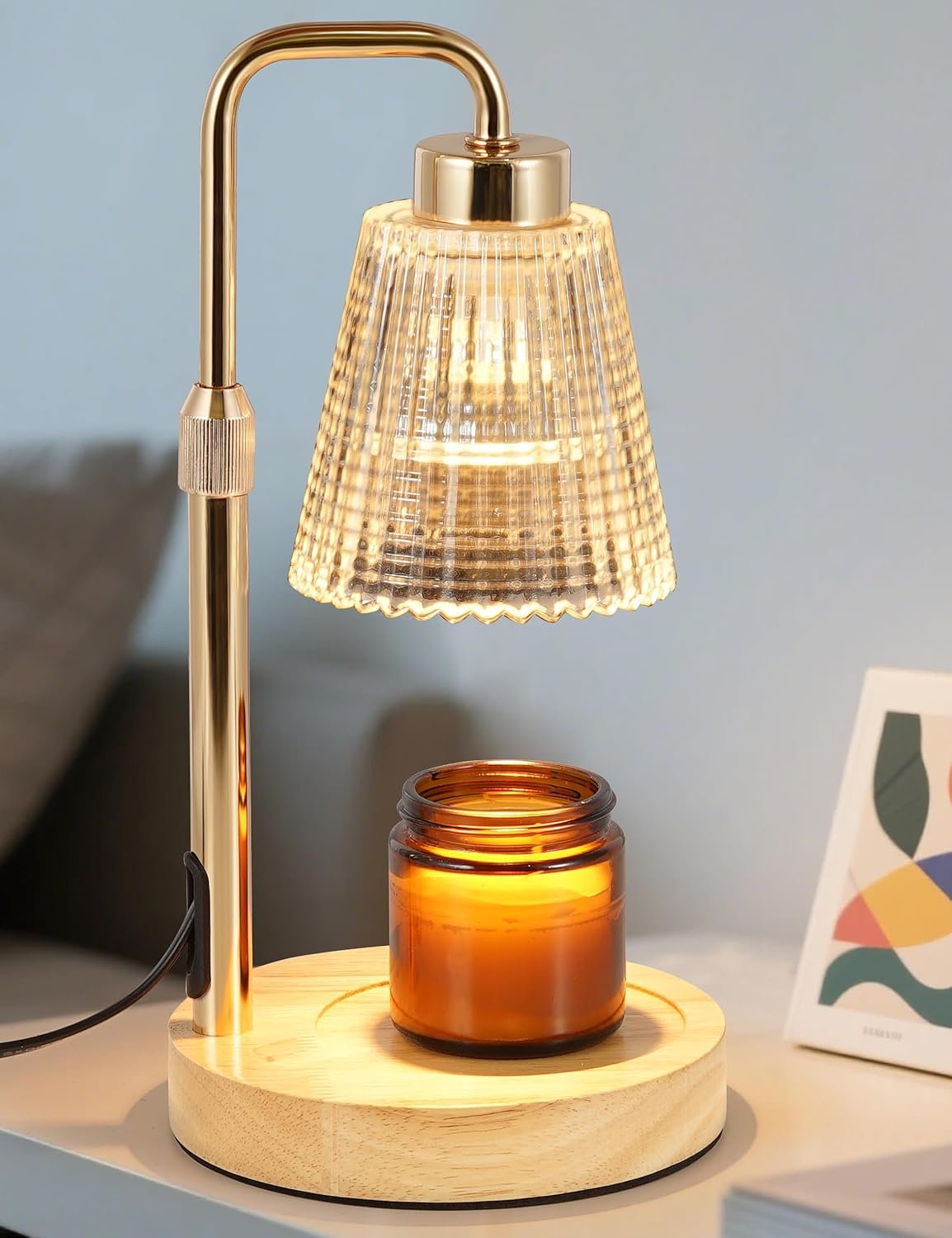 GODONLIF Candle Warmer Lamp with Cycle Timer, Birthday Gifts for Women Mom Her, House Warming Gifts New Home Room Decor, Wax Melt Warmer for Jar Candles with 2 Bulbs