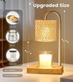 Candle Warmer Lamp with Timer Dimmer, Birthday Gifts for Women Mom, House Warming Gifts, Elegant New Home Decor, Wax Warmer for Jar Candles, Heater Lamp for Scented Wax, Amber Glass