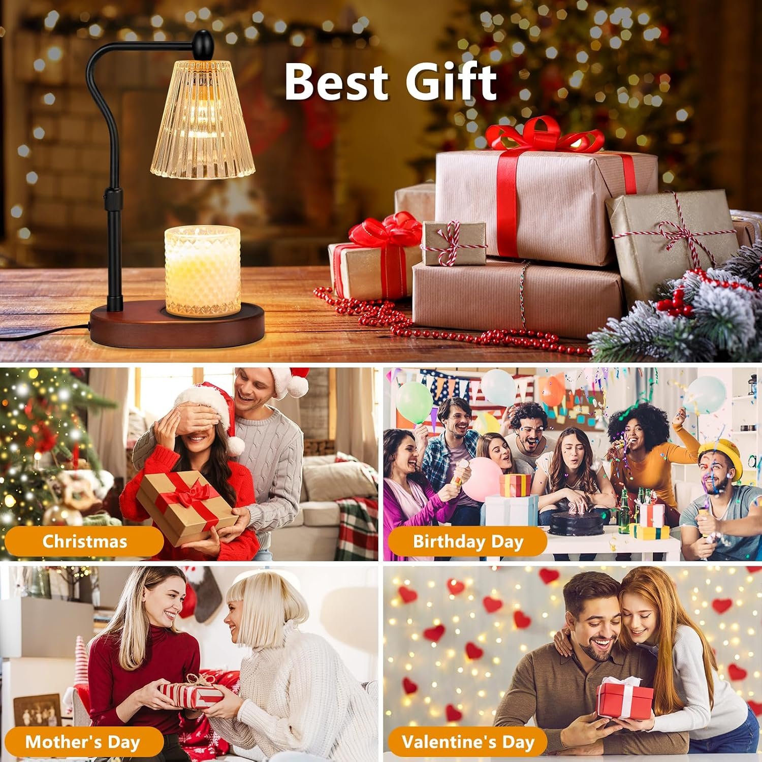 Engpure Candle Warmer Lamp with Dimmer, Candle Warmer with Timer Adjustable Height for Scented Wax Jar Candles, Gifts for Women Mom New Home Decor, for Women Mothers Day - Image 6
