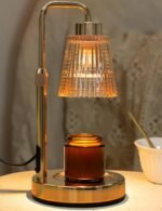 Gold Candle Warmer Lamp with Cycle Timer, Birthday Gifts for Women Mom Her, House Warming Gifts New Home Room Decor, Wax Melt Warmer for Jar Candles with 2 Bulbs
