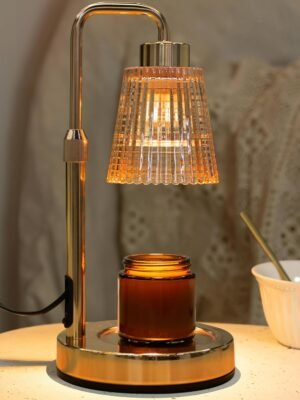 Gold Candle Warmer Lamp with Cycle Timer, Birthday Gifts for Women Mom Her, House Warming Gifts New Home Room Decor, Wax Melt Warmer for Jar Candles with 2 Bulbs