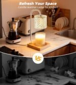 2 Pack Candle Warmer Lamp with Timer & Dimmer, Perfect Housewarming & Birthday Gifts for Women and Mom, Stylish Home Decor for Scented Wax & Jar Candles, Elegant Clear Glass Design