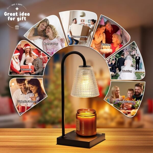 Candle Warmer Lamp with Timer-Electric Candle Lamp Warmer,Dimmable Candle Warmers for Jar Candles,New Mom Gifts & Birthday Gifts for Women