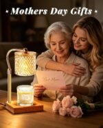 Candle Warmer Lamp with Timer Dimmer Adjustable Height, Mothers Day Gifts for Mom, Birthday Gifts for Women, House Warming New Home Decor, Electric Wax Warmer for Jar Candles, Gold